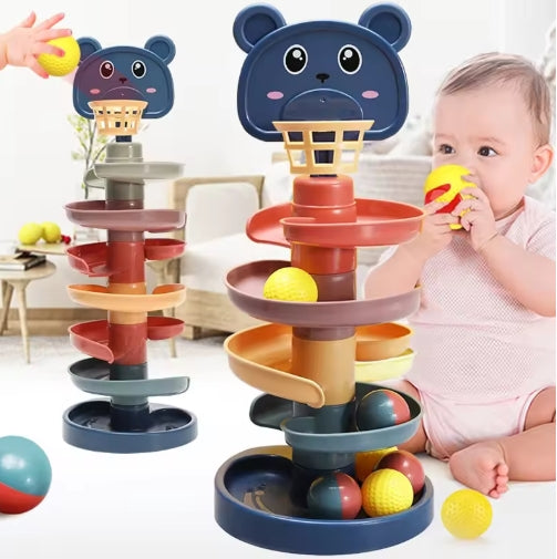 Tour de Glisse à Balles – Jeu d’Éveil Dynamique et Coloré